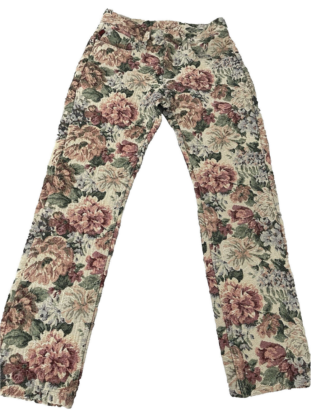 PLEASURES Woven Floral Jacquard Tapestry Pants - Size 28